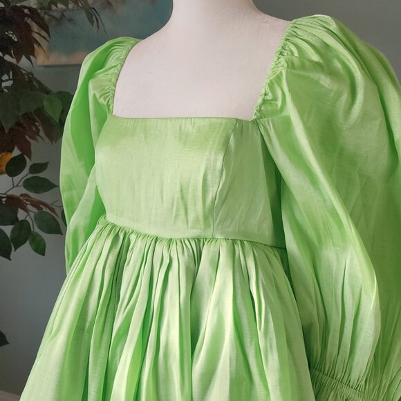 Selkie Avocado Puff Dress - Picture 7 of 7